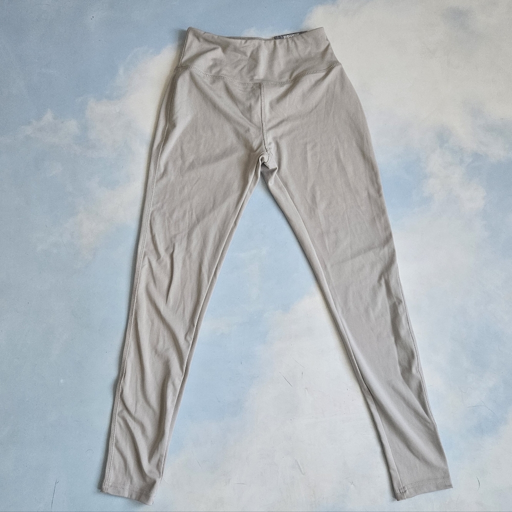 Light Gray High-Waisted Active Leggings Workout Pants Workout Leggings Cardio